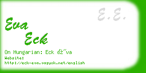 eva eck business card